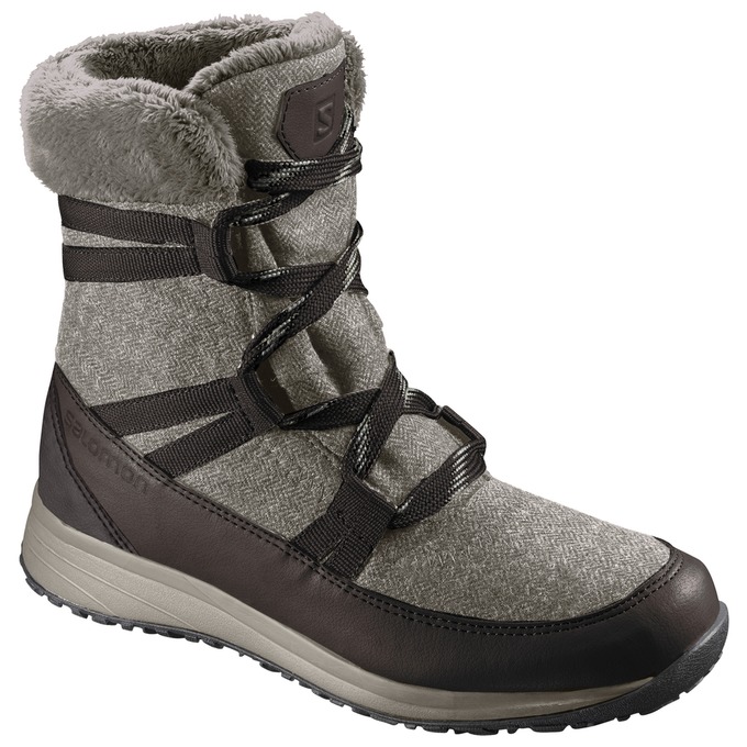 Botas De Invierno Salomon Hombre Gris Oscuro / Negras - Salomon Argentina HEIKA CS WP ,730168-OEN